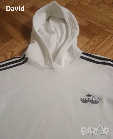 Оригинален дамски суичър/блуза Adidas Smoked Cuff Hoodie, снимка 3 - Суичъри - 48600389