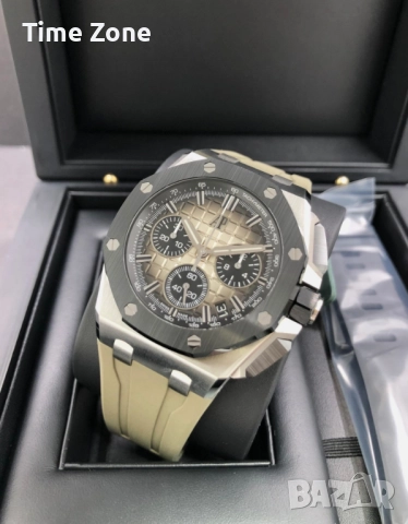 Audemars Piguet Royal Oak Offshore Chronograph 43mm Khaki & Ceramic Bezel, снимка 3 - Мъжки - 52999054