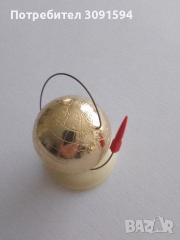 Руски настолен глобус с надпис  12 апреля 1961г. произведен по случай излитането на Юрий Гагарин., снимка 3 - Антикварни и старинни предмети - 43717173