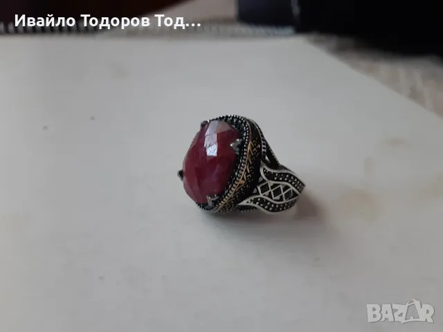 Уникален мъжки бутиков сребърен пръстен , снимка 6 - Пръстени - 47880756