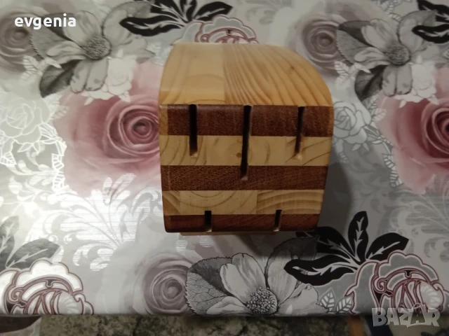 Дървена поставка за ножове , снимка 3 - Други - 51154822