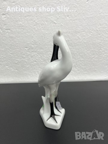 Винтидж порцеланова фигура на птица  Лопатар. №4807, снимка 4 - Колекции - 43117100
