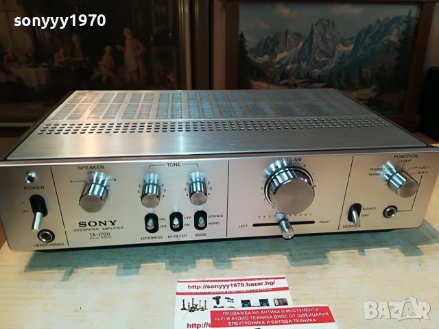 SONY TA-1700 STEREO AMPLIFIER-MADE IN JAPAN 0608221819, снимка 10 - Ресийвъри, усилватели, смесителни пултове - 37615071