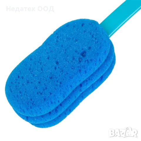 Гъба за баня, С дръжка, Синя, 45 см