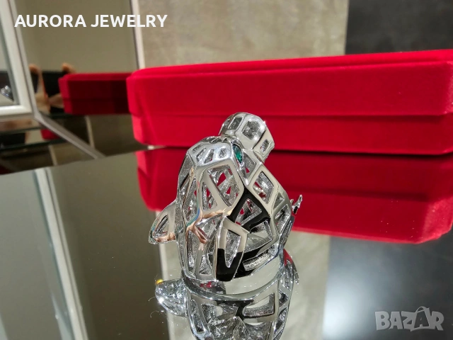 CARTIER Panthere de Cartier White Gold Large Пръстен, снимка 2 - Пръстени - 53194432