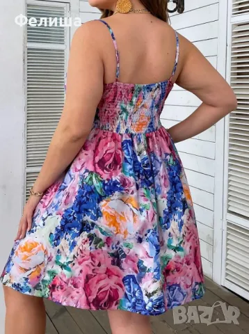 Великолепна Макси Рокля Феерия от Цветове / Приказно Красива Рокля, снимка 5 - Рокли - 50185301