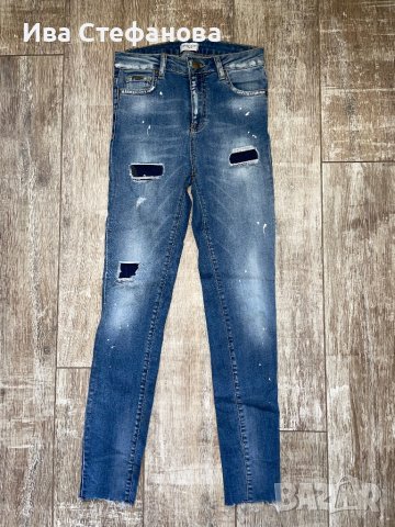 Нови дънкови дамски панталони висока талия  дамски дънки Givenchy Paris накъсани сини еластични , снимка 9 - Дънки - 43057927