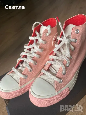 Розови кецове Converse, снимка 3 - Кецове - 50419246