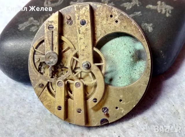 МЕХАНИЗЪМ от СТАР КОЛЕКЦИОНЕРСКИ ШВЕЙЦАРСКИ ДЖОБЕН ЧАСОВНИК с ПОРЦЕЛАНОВ РИМСКИ ЦИФЕРБЛАТ 49626