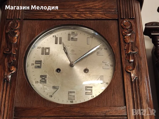🕒 Немски стенен античен часовник Junghans Напълно автентичен. Профилактиран, готов за употреба., снимка 3 - Стенни часовници - 50092939