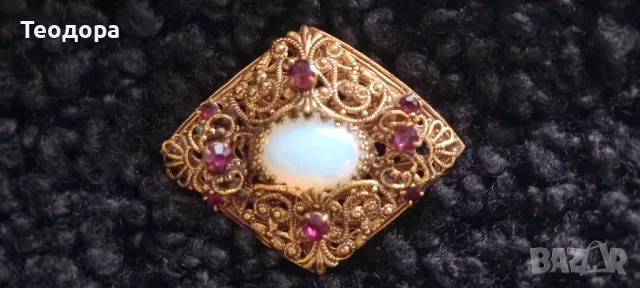 Ретро брошка, снимка 3 - Антикварни и старинни предмети - 47474707