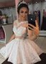 Къса бална рокля с ръчно пришита 3 Д апликация, снимка 1 - Рокли - 39967706