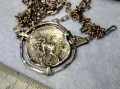 СРЕБЪРЕН МЕДАЛЬОН АРТ РЕПЛИКА КОПИЕ на ДРЕВНА МОНЕНА с СРЕБЪРНА ВЕРИЖКА ОКСИДИРАНО СРЕБРО 925 47522, снимка 8