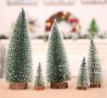 4-15 см декоративна изкуствена елха със сняг декорация украса торта маса и др, снимка 1 - Изкуствени цветя - 26743998