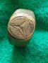 Пръстен с ЕМБЛЕМАНА на МЕРЦЕДЕС стар бронзов ПОЗЛАТА РЪЧНА ИЗРАБОТКА 2279, снимка 6