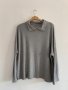 Сива дамска блуза с яка, снимка 2