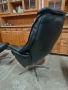 Relax кресло с отоманка от естествена кожа , снимка 4