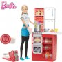 Barbie - Барби кукла готвач на паста с кухня DTF92, снимка 1 - Кукли - 35026304
