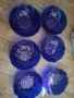 Синьо стъкло 6 бр. купучки/ на ягоди/, снимка 2