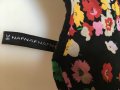 Naf Naf S летен топ черна памучна блузка пъстра с цветя, снимка 4