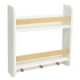 Детска Етажерка, Стенна с Рафтове и Закачалки, Бяла, За Детска Стая TF6931, снимка 2