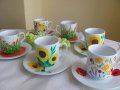 Ръчно рисувани порцеланови чаши за кафе, снимка 1 - Декорация за дома - 33426334
