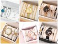 Ефектни комплекти часовник, гривна, обеци, пръстен, колие и висулка , снимка 1 - Бижутерийни комплекти - 40488014