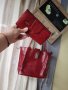 Голяма червена чанта естествена кожа + ПОДАРЪК червено портмоне естествена кожа , снимка 1 - Чанти - 40576289