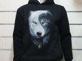 Нов мъжки суичър с дигитален печат Вълк ИН и ЯН, Серия вълци, снимка 14