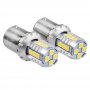 3000053467 Крушки диодни LED CANBUS 3030 16SMD 1156 BA15S P21W R10W R5W Бял 12V / 24V 2бр 02796, снимка 2