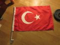 Турски флаг с полумесецът и звездата, турско знаме с щифт за закачане, снимка 1 - Други - 39409844