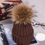 дамска шапка зимна голям естествен пух лисица тик так копче и се сваля, снимка 14