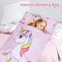 Детски топъл спален чувал с подвижна възглавница, сгъваема постелка за дрямка за момичета и момчета,, снимка 5