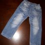3-4г 104см Дълги панталони тип дънки Цвят синьо Без следи от употреба, снимка 1 - Детски панталони и дънки - 26752012