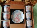 💕🧸🎁🌟Красив китайски порцеланов сервиз за чай/кафе Хризантеми, снимка 2