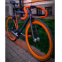 Колело Fixie Single Speed Drag One 28 Цола Алуминий шосе писта 550 мм Оранжево COX