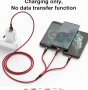 3-в-1 USB - Мicro, USB C , Lightning port - кабел за зареждане - 1.2 метра, снимка 3
