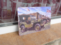 Метална табела кола военен джип камион знаме война войници, снимка 2
