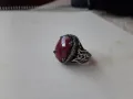 Уникален мъжки бутиков сребърен пръстен , снимка 6