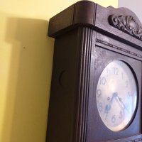 Стар немски часовник над 100 годишен профилактиран при часовникар, снимка 3 - Стенни часовници - 33039796