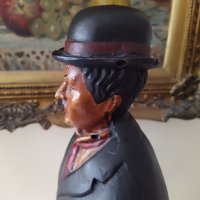 Стара фигура Чарли Чаплин, 57 см., снимка 7 - Антикварни и старинни предмети - 34673076