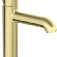 Златен стоящ смесител за мивка за Баня модел Silia Brushed Gold S, снимка 1 - Смесители - 43556522