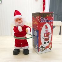 Музикален Дядо Коледа, въртящ обръчи, снимка 1 - Декорация за дома - 42994499