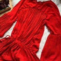 Червена миди рокля солей, снимка 3 - Рокли - 43462307