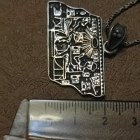 Сребърен синджир с висулка (244), снимка 8 - Колиета, медальони, синджири - 43992473