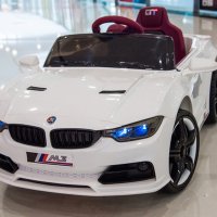 Акумулаторен КОЛА тип BMW M3  Металик боя 12V с меки гуми с Кожена седалка MP3 плейър Модел 2022 г.	, снимка 13 - Детски велосипеди, триколки и коли - 37299379