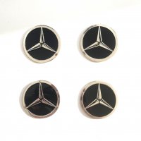 стикери метални за капачки за джанти или тасове за Mercedes , снимка 1 - Аксесоари и консумативи - 38627418