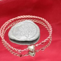 Луксозна гривна мартеница със 925 сребърно сърце, снимка 3 - Гривни - 28060110
