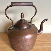 Античен меден чайник, внос от Англия , снимка 2 - Антикварни и старинни предмети - 43408084