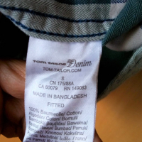 Намалям! Чисто нова перфектна мъжка риза Tom Tailor Denim с етикет, размер S, снимка 4 - Ризи - 36385678